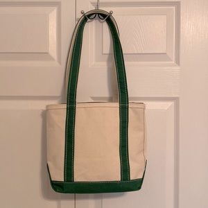 L.L. Bean canvas boat tote. Size: Small. Color: Green New! Never used.